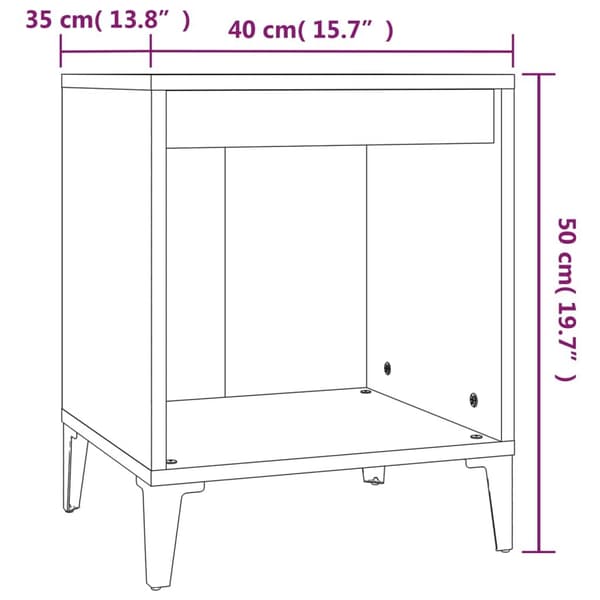vidaXL Sängbord 2 st vit 40x35x50 cm