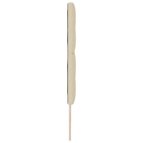 vidaXL LED Sänggavel Gräddvit 90 cm Tyg