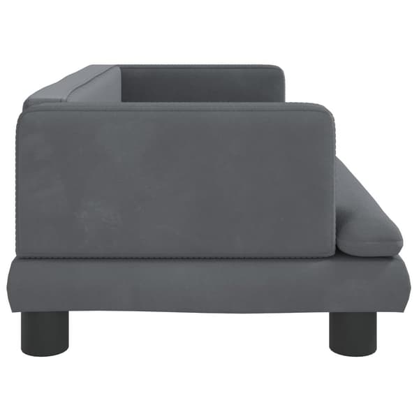 vidaXL Hundbädd mörkgrå 80x45x30 cm sammet