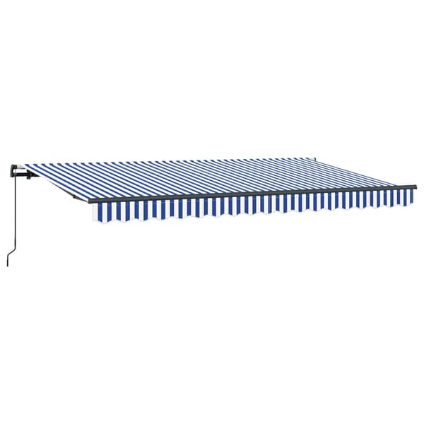 vidaXL Utfällbar markis Blå 400 x 200 cm tyg