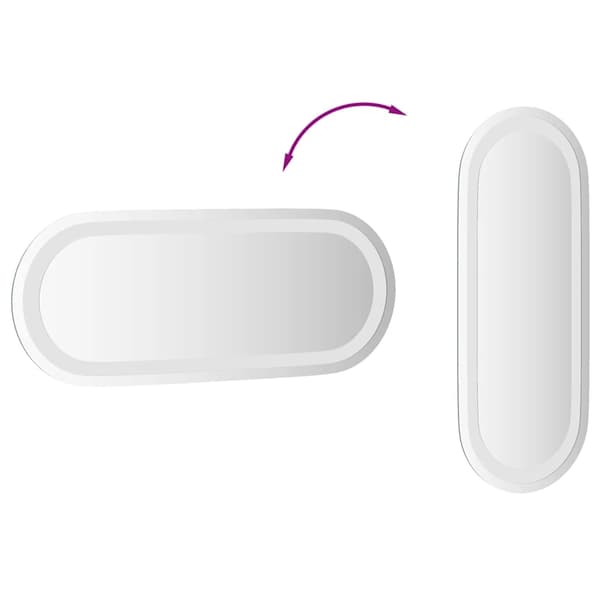 vidaXL LED-baderomsspeil 50x20 cm oval