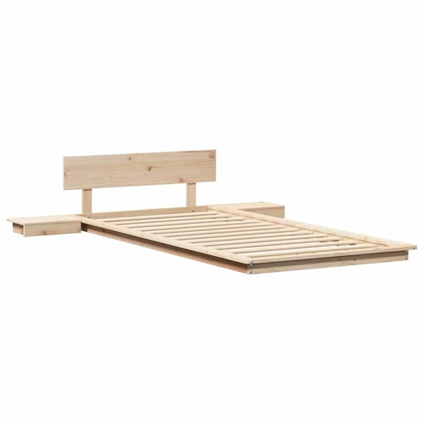 vidaXL Sängram Brun 75 x 190 cm trä