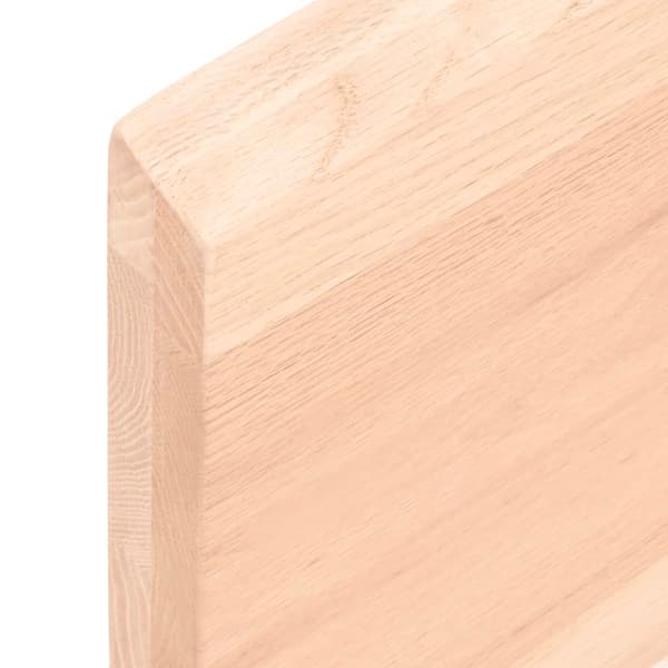 vidaXL Bordplate 80x60x(2-4) cm ubehandlet heltre eik