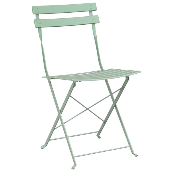 vidaXL Sammenleggbart Bistrosett 3 pcs Sjøskum Stål