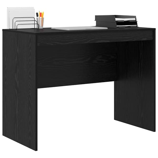 vidaXL Skrivebord Svart Eik 100 x 50 x 76 cm