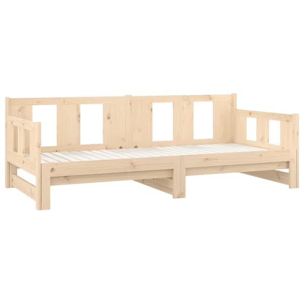 vidaXL Bäddsoffa massiv furu 2x(90x200) cm