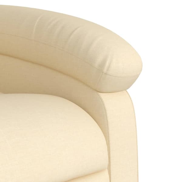 vidaXL Reclinerfåtölj gräddvit tyg