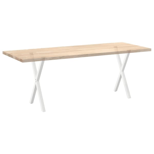 vidaXL Matbordsben X-formad 2 st vit 50x(72-73) cm stål