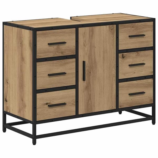vidaXL Baderomsvaskeskap artisan eik 80 x 33 x 60 cm Konstruert tre