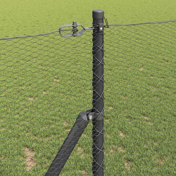 vidaXL Gjerdepåle Grå 25 x 1,2 m (13 mm mesh) Stål