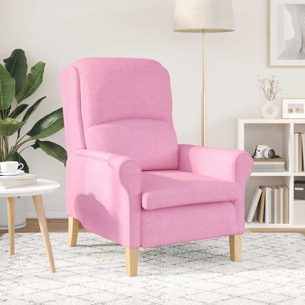 vidaXL fåtölj Rosa tyg