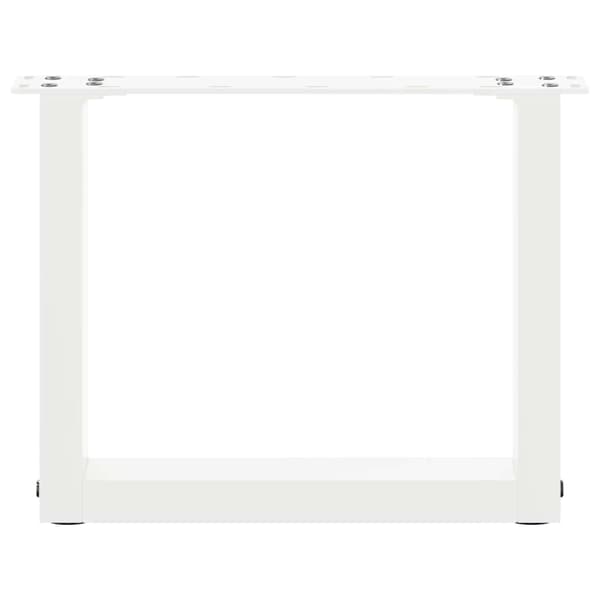 vidaXL Soffbordsben U-formade 2 st vit 30x(30-31) cm stål