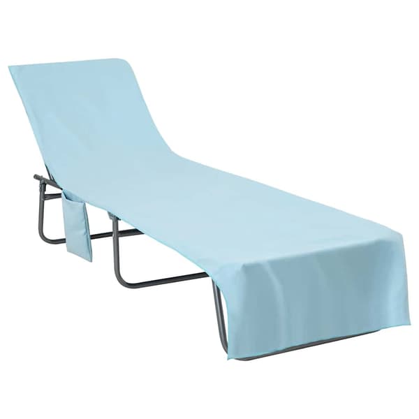 vidaXL Solstolshanddukar 2 st Blå 210 x 75 cm Polyester och polyamid