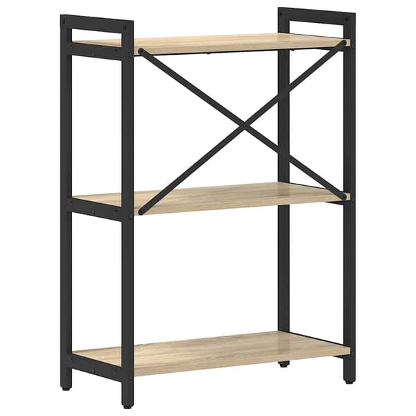 vidaXL Bokhylle Sonoma eik 60 x 30 x 85 cm Konstruert tre