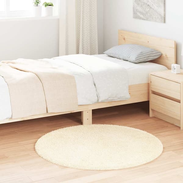 vidaXL Flossteppe med lang luv NAVARRA krem 100x100 cm polyester