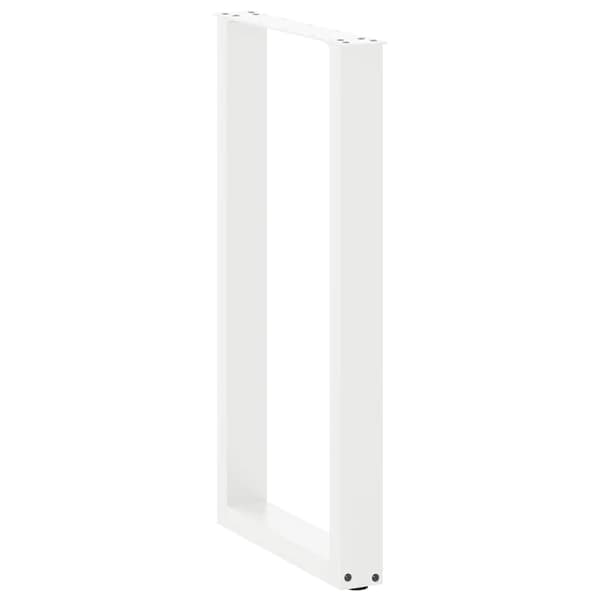 vidaXL Soffbordsben U-formade 2 st vit 50x(90-91) cm stål