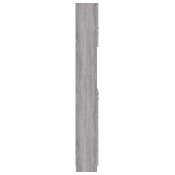 vidaXL Baderomsskap grå sonoma eik 32x25,5x190 cm konstruert tre