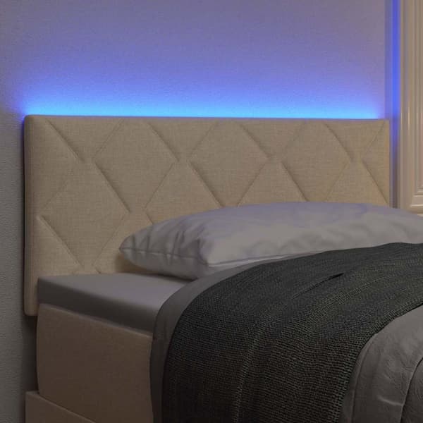 vidaXL LED huvuddyna Kräm 100 cm tyg