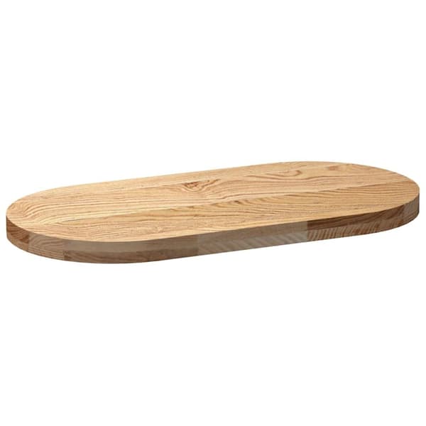 vidaXL Bordplate 80x40x4 cm oval heltre eik