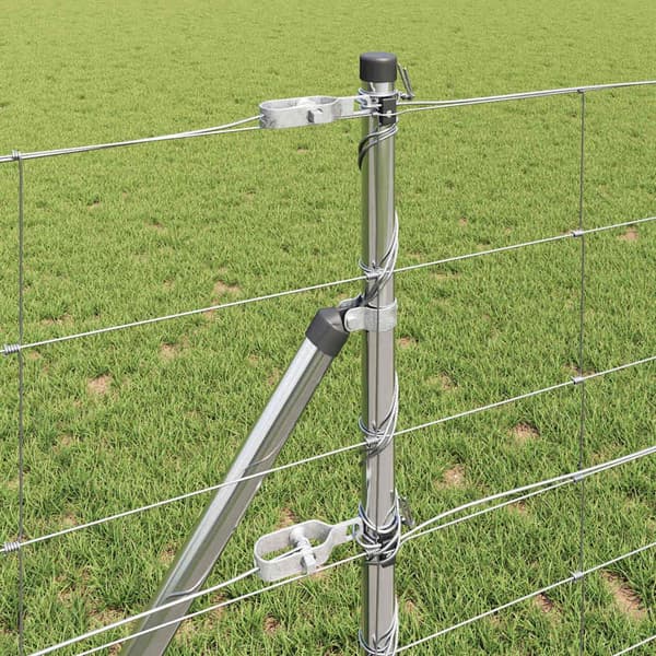 vidaXL Stängselstolpe Galvaniserad 25 x 0,8 m Stål