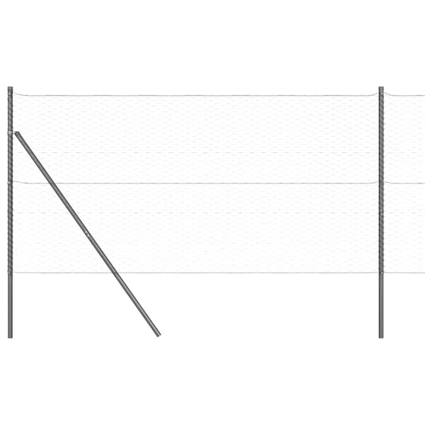 vidaXL Gjerdepåle Grå 25 x 1 m (36 mm mesh) Stål
