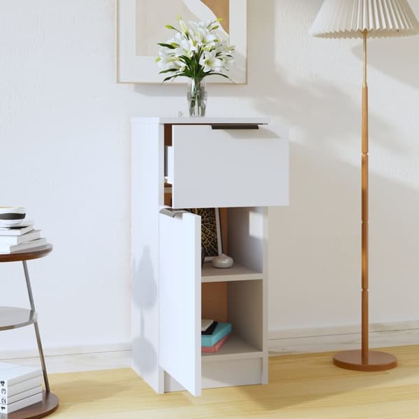vidaXL Byrå vit 30x30x70 cm konstruerat trä