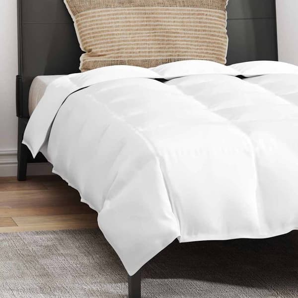 vidaXL Täcksats med kudde 2 pcs Vit 135 x 220 cm Dun