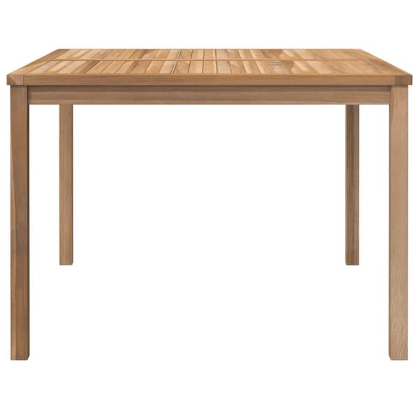 vidaXL Trädgårdsbord 110x110x77 cm massiv teak