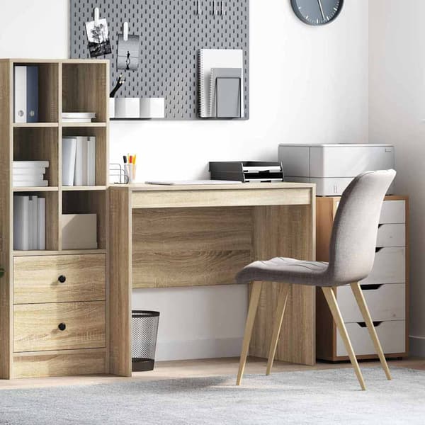 vidaXL Skrivebord Sonoma eik 90 x 50 x 76 cm