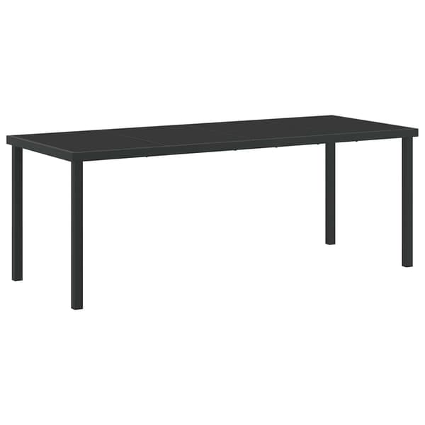 vidaXL Trädgårdsmöbelset med kudde 9 pcs Svart konstrotting