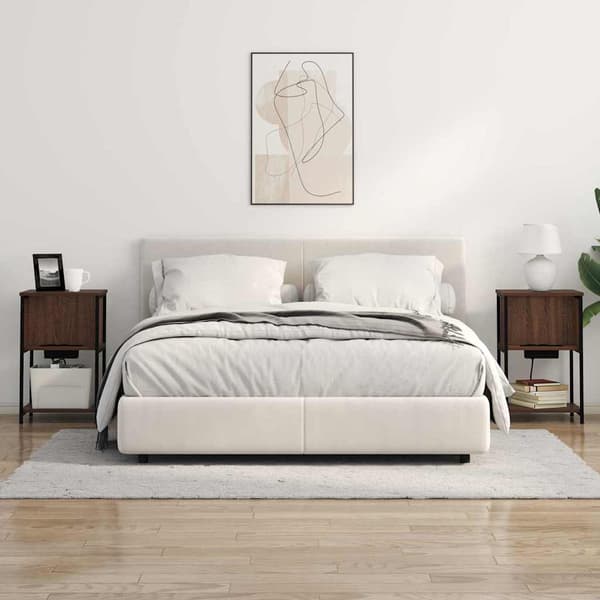 vidaXL Nattbordskap Brun Eik 38 x 31 x 61 cm Konstruert tre