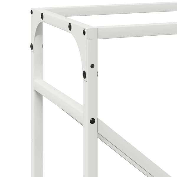 vidaXL Vedstativ hvit 40x25x100 cm kaldvalset stål