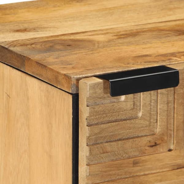 vidaXL Nattbord brun 40x33x46 cm heltre mango