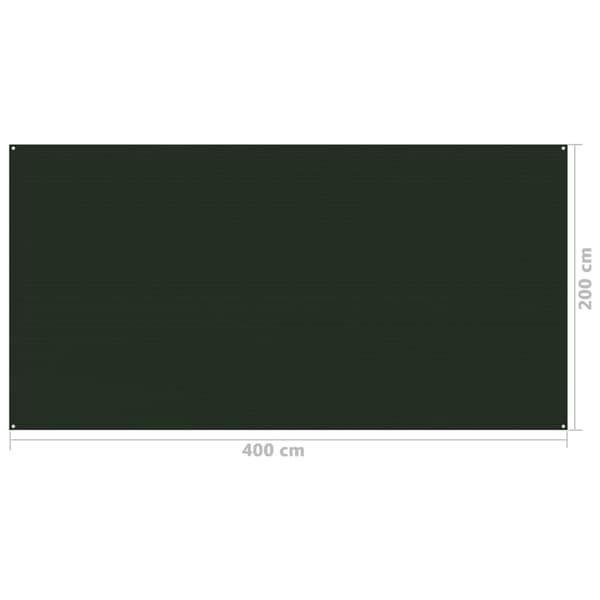 vidaXL Tältmatta 200x400 cm mörkgrön