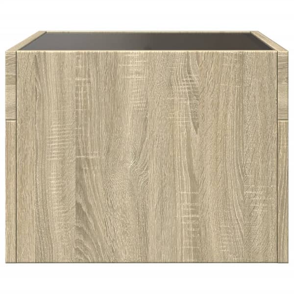 vidaXL Salongbord med Infinity LED sonoma eik 40x40x30 cm