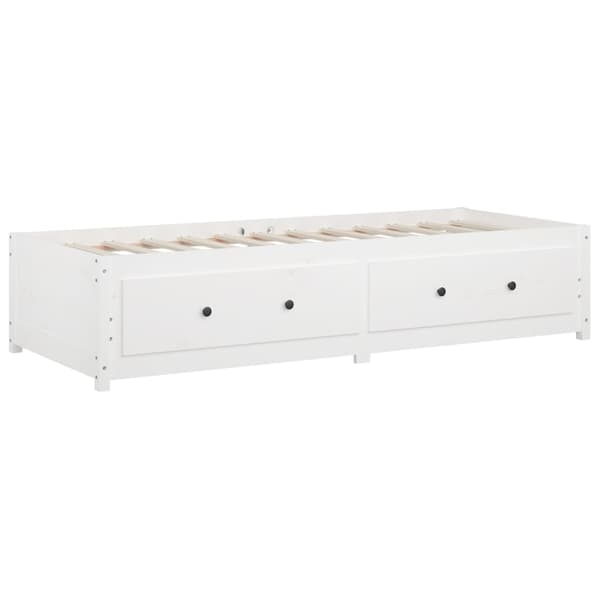 vidaXL Dagseng hvit 80x200 cm heltre furu