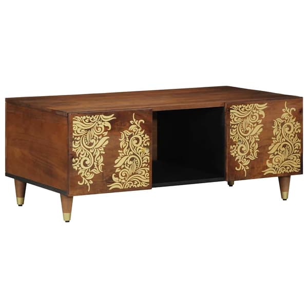 vidaXL Kaffebord Honning brun 100 x 54 x 40 cm Massiv mango tre