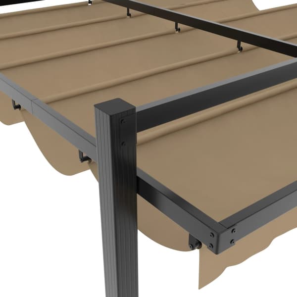 vidaXL Markise Hvit 3,5 x 2,5 m Metall