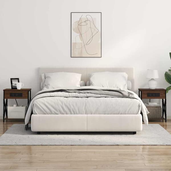 vidaXL Nattbordskap Brun Eik 41 x 31 x 51 cm Konstruert tre