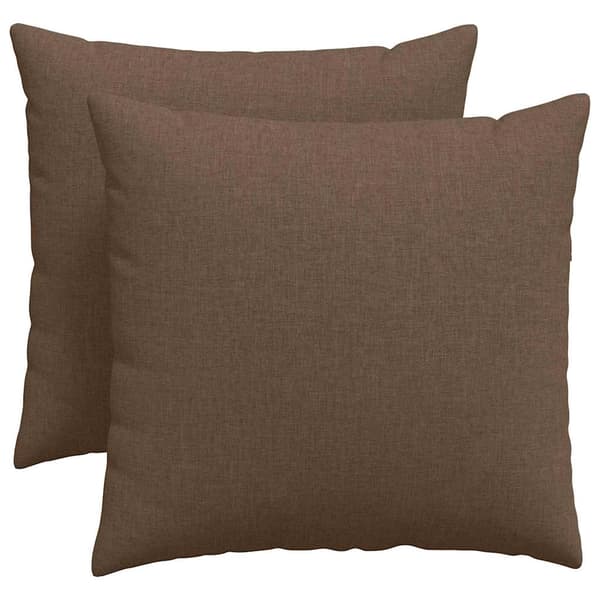 vidaXL Soffkuddar 2 st Brun 50 x 50 cm tyg