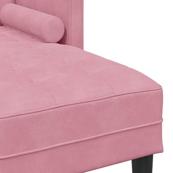 vidaXL Soffset med kudde 2 pcs Rosa Polyester