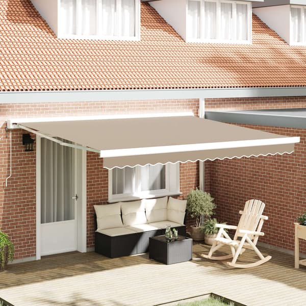 vidaXL Markisväv Beige 4 × 3 m Polyester
