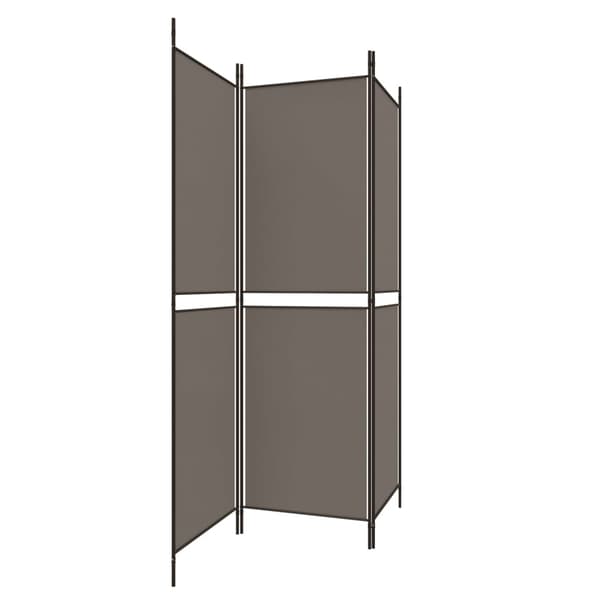 vidaXL Romdeler 3 paneler antrasitt 150x180cm stoff