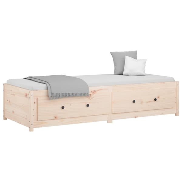 vidaXL Dagseng 75x190 cm Small Single heltre furu