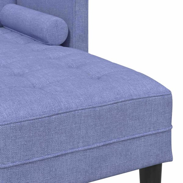 vidaXL Soffset med kudde 2 pcs Jeansblå Polyester