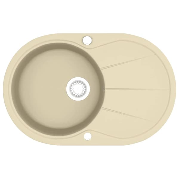vidaXL Diskho granit enkel oval beige