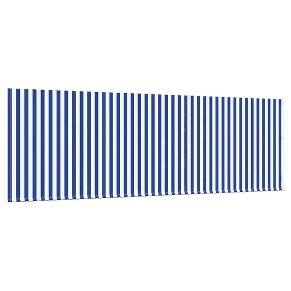 vidaXL Utfällbar markis Randig Blå 350 x 200 cm tyg