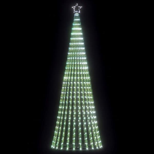 vidaXL LED julgran 475 LEDs kallvit 247 cm
