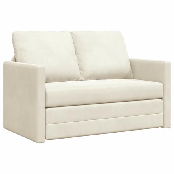 vidaXL Soffsäng 122cm Kräm Sammet