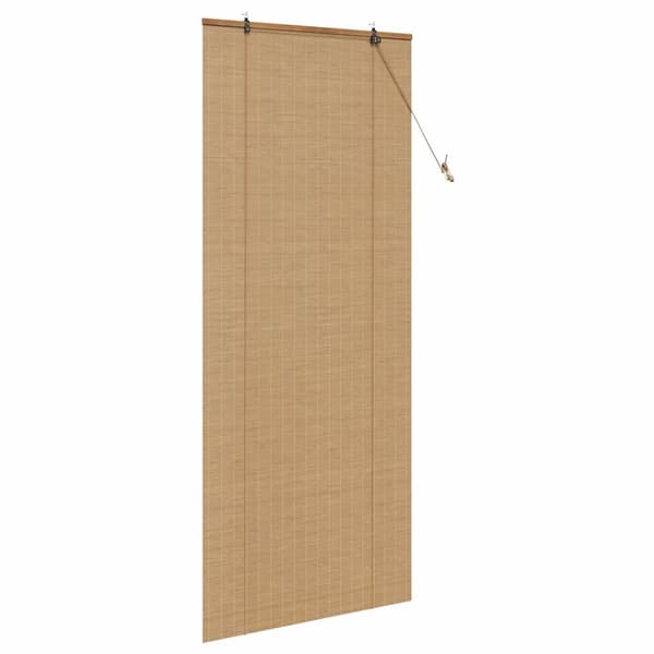 vidaXL Rullgardin med gardiner Brun 90 x 220 cm Bambu